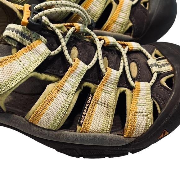 Keen Women's Size 6 Newport H2 Waterproof Backstrap Sandals Green/Yellow - Picture 4 of 10